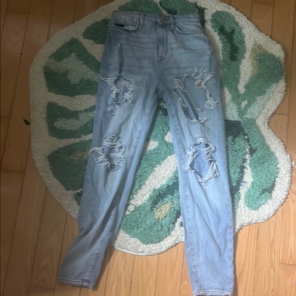 BDG Blue Skinny Jeans Distressed Casual